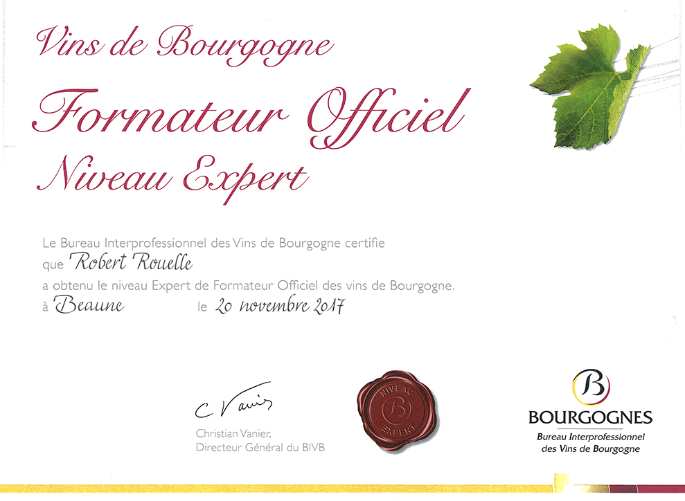ACCREDITATION BOURGOGNE Robert Rouelle